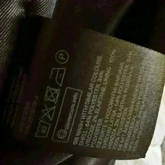 H&M Navy Bell Sleeve Coat Sz 2 - Picture 3 of 5